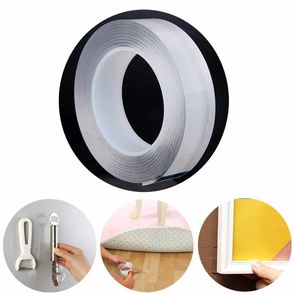 Velcro Adhésif Puissant Pour Tissu Ruban Adhésif Double-face 30mm Ultra-fort Réutilisable Nano Gel 2m Ruban Scratch