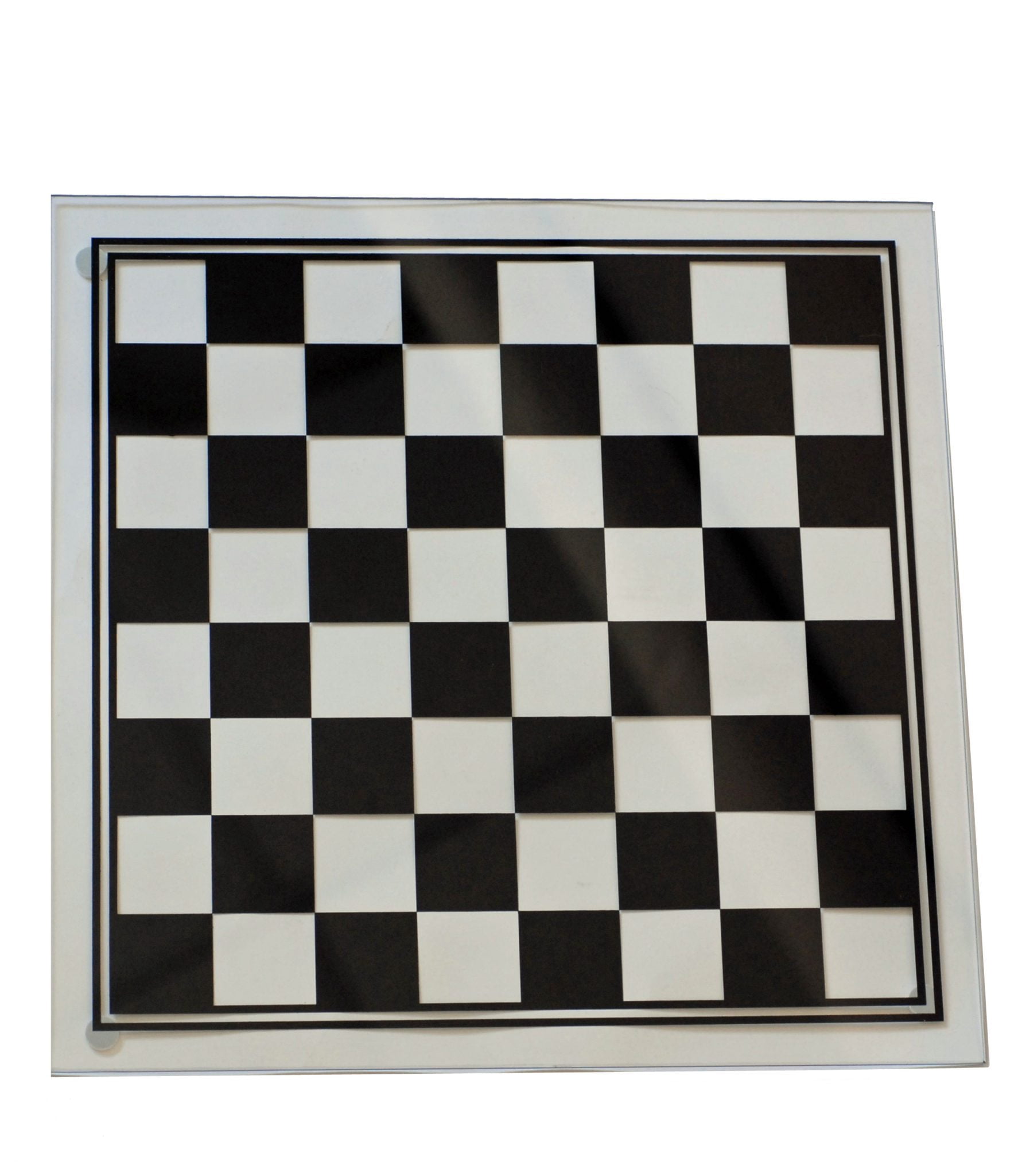 Black and Clear Glass Chess Set - 3 inch King - 32 Chess Pieces