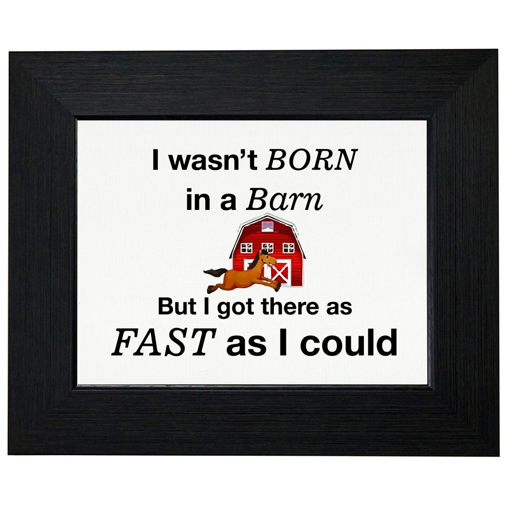 I Wasn't Born In A Barn But I Got There As Fast As I Could Horseback