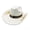 Ivory-Gold Floral, variant on RUINIXCW Western Cowboy Hat for Men Women Cowgirl Hat Felt Wide Brim Fedora Hat with Bull Head Belt Floral Embroidery Roll Up Jazz Hat Themed Party Cap Wedding Festival Costume