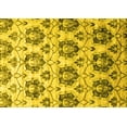 thumbnail image 1 of Ahgly Company Machine Washable Indoor Rectangle Abstract Yellow Contemporary Area Rugs, 8' x 12', 1 of 4