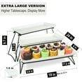 thumbnail image 4 of Extra Large 3 Tier Serving Tray Set, 24x22x9.7 inch Cupcake Fruit Cookie Dessert Table Display Stands Melamine Tiered Platters Food Trays for Party Buffet Entertaining, White, 4 of 7