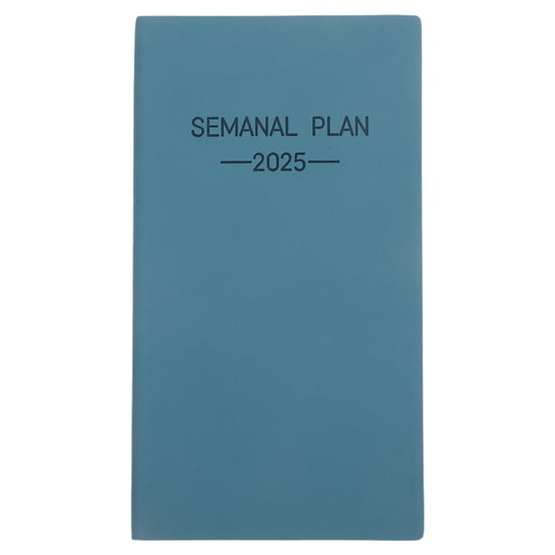 GOOHOCHY Planificador A6 en español: Agenda de bolsillo portátil con vistas mensuales y semanales, bloc de notas semanal, planificador profesional.