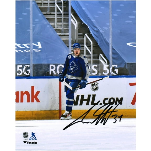 Auston Matthews Toronto Maple Leafs Autographed 8" x 10" Reverse Retro Jersey Goal Celebration Photograph - Fanatics Authentic Certified