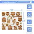 thumbnail image 2 of GZHJMY Christmas Owls Gingerbread Cookie Wash Cloths 6 Pcs Small Cotton Wash Towels for Kitchen Bathroom, 2 of 5