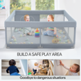 thumbnail image 2 of Pkinoicy 47x47inch Small Baby Play Pen, Baby Playpen, Playpen for Babies and Toddlers, Toddler Playpen for Apartment,Unisex, 2 of 8