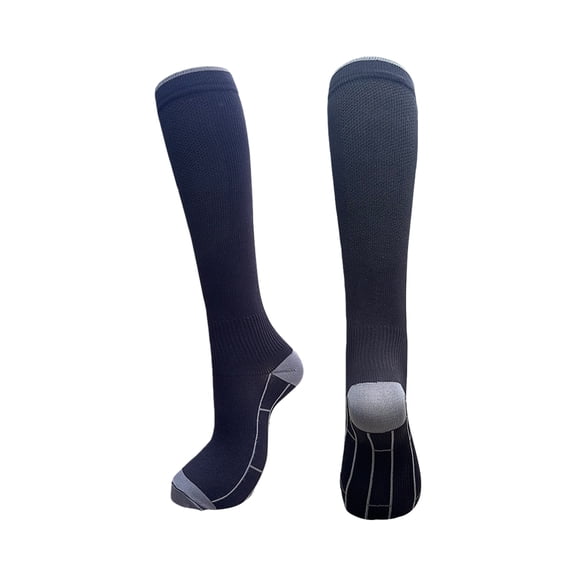 Compression Socks for Nurses, Cute Compression Socks Women, Compression Socks for Pregnant Women, Compression Socks for Women and Men 20-30mmhg-Circulation Support Socks, BlackL