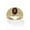 Red Garnet, variant on Men's Emerald-Cut Genuine Garnet or Black Onyx, or Created Blue Sapphire and Diamond Accent Ring in 10k Gold