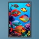 thumbnail image 1 of Cuadros Decorativos 5D bricolaje taladro redondo completo diamante pintura pescado Kit decoración del hogar (E2649) Wdftyju embutido en tela, 1 of 9