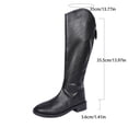 thumbnail image 6 of Taqqpue Women's Knee High Boots Plus Size Back Zip Slip On Low Heel Comfortable Casual Long Boots for Women Size 5.5-12 Fashion Dress Shoes Fall Winter Riding Footwear Casual Walking, 6 of 10