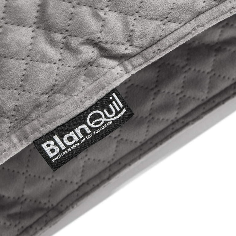 Blanquil Quilted Weighted Small Square Blanket Gray 15 lbs