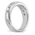 thumbnail image 6 of 14K White Gold Ring Band Wedding Diamond Round 7-Stone Channel , Size 9, 6 of 6