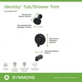 thumbnail image 5 of Symmons S6792BBZ15TRM Identity Hydromersion Tub And Shower Trim Package - Bronze, 5 of 7