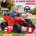 thumbnail image 4 of Ktaxon 12V Kids Electric Ride On Car w/ Parent Remote Control, Bluetooth, Lights, 3 Speeds, Powered Wheel Ride On Toy for Boys & Girls Ages 2-6, Red, 4 of 9
