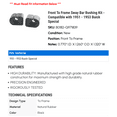 thumbnail image 2 of Front To Frame Sway Bar Bushing Kit - Compatible with 1951 - 1953 Buick Special 1952, 2 of 2