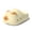 Yellow, variant on Women Men Thick Platform Slippers Sandals Height Increasing -On EVA Flock Checkered Footwear Home Indoor Daily Wear with Anti- Cat Outsole Beige 8.5