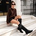 thumbnail image 2 of Ecetana Women's Slouchy Knee-High Boots with Flat Heel and Side Zipper, 2 of 7