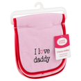 thumbnail image 2 of Luvable Friends Baby Girl Cotton Burp Cloths with Fiber Filling 3pk, Girl Daddy, One Size, 2 of 5