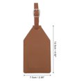 thumbnail image 2 of Unique Bargains 1 Pc Reusable Luggage Tag for Travelling Brown Polyurethane, 2 of 5