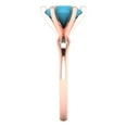 thumbnail image 3 of 2.5 ct Round Cut Simulated Turquoise Solitaire Engagement Ring for Women in 18K Rose Gold, 3 of 5
