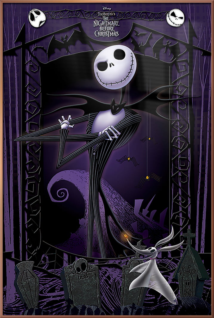 Size 24 x 36 USA Version, THE NIGHTMARE BEFORE CHRISTMAS MOVIE POSTER 