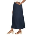 Jessica London Women's Plus Size Stretch Denim Skirt Elastic Waist