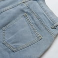 thumbnail image 4 of Siilsaa Jean Shorts for Women Womens Casual Shorts High Waisted Fashion Beach Cruise Shorts Cute Comfy Summer Shorts Blue,S, 4 of 5