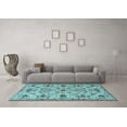 thumbnail image 3 of Ahgly Company Indoor Round Persian Light Blue Traditional Area Rugs, 6' Round, 3 of 4