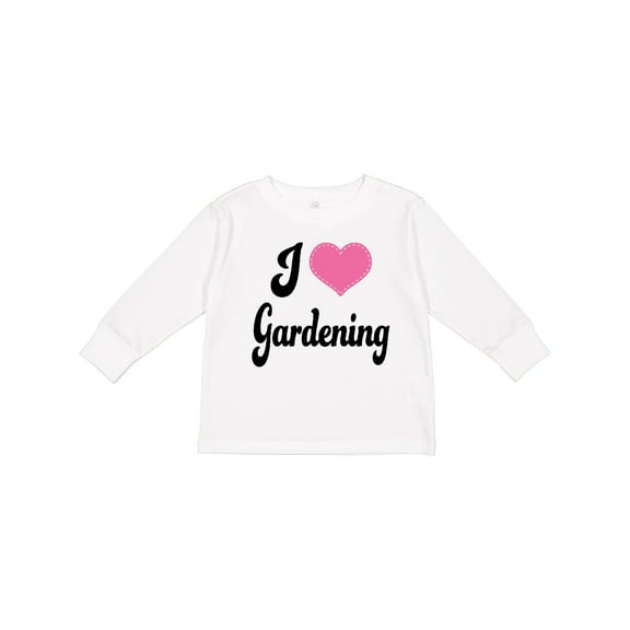 Inktastic Gardener Gift I Love Gardening Girls Long Sleeve Toddler T-Shirt