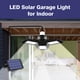 thumbnail image 2 of Luz LED solar para garaje para interiores, 60 LED, luces colgantes LED deformables con panel Carevas Luz de garaje, 2 of 7
