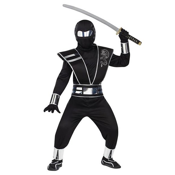 Child Silver Mirror Ninja Costume