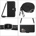 thumbnail image 6 of for Samsung Galaxy S22 Ultra Wallet Case, Elegant Card Holder Cash Slot PU Leather Kickstand Shoulder Strap Shockproof Protective Flip Women Girls Case Cover for Samsung Galaxy S22 Ultra, Black, 6 of 6