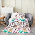 thumbnail image 1 of YST Unicorn Blanket Queen Inch Mermaid Throw Blanket For Kids Girls Cat Dog Rainbow Candy Sweet Fleece Blanket Pug Animal Heart Pattern Blue Pink Flannel Blanket, 1 of 5