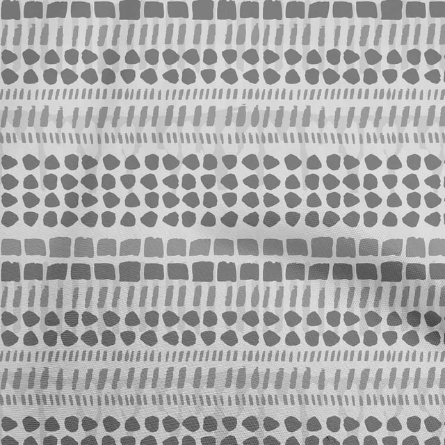 oneOone Popeline de Coton Grise Tissu à Pois Matière de Robe Tissu Imprimé Tissu au Mètre 56 Pouces de Large