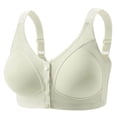 thumbnail image 2 of EaskTriop Front Closure Bras for Older Women No Underwire Wireless Full Coverage Bra Supportive Everyday Bralette Plus Size Snap Front Bra, 2 of 6