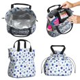 thumbnail image 2 of Pioneer Flower Floral Print Pattern Drawstring Lunch Bag Women - Drawstring Lunch Bag Insulated for Work Office - Stain-Resistant Large Lunchbags for Women with Multi-Pockets, 2 of 6