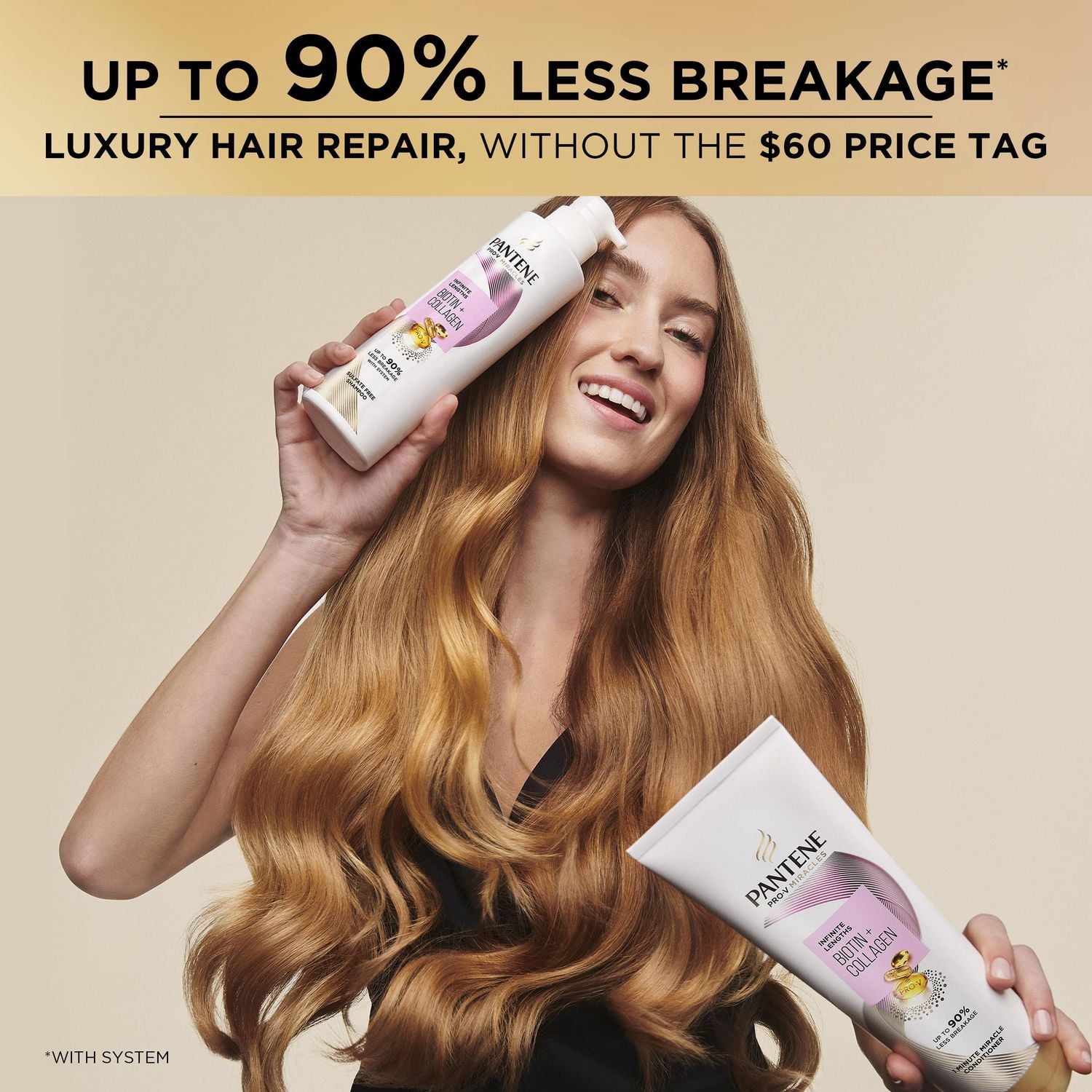 Pantene Pro-V Miracles Infinite Lengths Biotin + Collagen 1 Minute Miracle Conditioner, 325ML