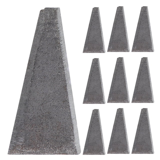 BRIGHTFUFU 20 piezas cuña de acero triangular, mango de cuña de acero al carbono, accesorio de martillo, mango de clavo, cuña de martillo de repuesto