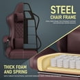 thumbnail image 2 of Gaming Chair for Adults, Ergonomic Office Computer Chairs with Pocket Spring Cushion, PU Breathable Materials Video Game Chair, Linkage Armrest and Footrest Game Chairs Brown, 2 of 7