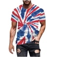 thumbnail image 1 of DPTALR T-Shirt à Manches Courtes pour Hommes, Col Rond, Impression Numérique 3D Drapeau, Pull D\'entraînement Physique, 1 of 3