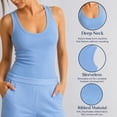 thumbnail image 2 of Women’s Undershirts (Pack of 12) Soft Cotton Blend Tank Tops, Tag Less A-Shirt Colorful Multipack Comfortable Fit (US, Alpha, Large, Regular, 12 Pieces Assorted Colors), 2 of 5