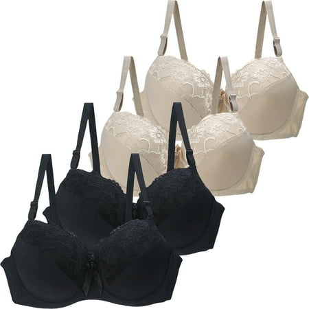 Pavied Strapless Bra Balconette Bra Bras for Women No Underwire Backless Bra Wireless Bra Bandeau Bras for Women Wireless Bras for Women Womens Bras White 90E