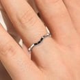 thumbnail image 4 of 0.12Ct Tapered Baguette Black Diamond Moissanite Ring 10K Rose Goldmatching Band, 4 of 4