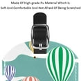 thumbnail image 4 of Square 2Pack PU Leather Hot Air Balloon Cruise Luggage Tag with Privacy Cover and Name ID Tag for Travel Handbags Backpacks Luggage Tags, 4 of 6