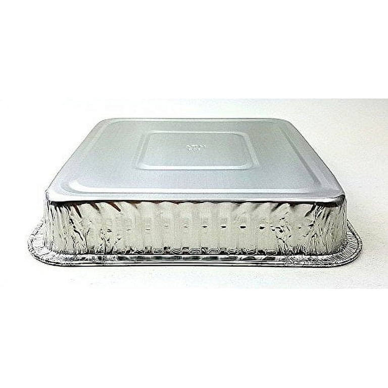 Handi-foil Square Aluminum Foil Cake Pan - Disposable Baking Tin Ref#308 (100)