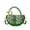 Green, variant on Women's Leopard Print Semi-Circular Saddle Bag - Elegant PU Leather Tote/Shoulder/Crossbody Handbag (9.8×2.7×5.1in)​
