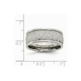thumbnail image 6 of Stainless Steel Polished 9mm Textured Rounded Edge Ring Size: 12; for Adults and Teens; for Women and Men, 6 of 6