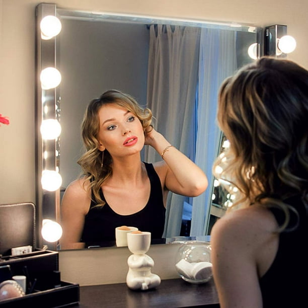 Makeup Dressing Table Vanity Set Lighted, Vanity Girl Hollywood Lighted Mirror