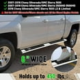 thumbnail image 3 of PZ 6" Crew Cab Running Boards for 2007-2018 Chevy Silverado/GMC Sierra 1500, 2007-2019 for 2500HD 3500HD Mirror Stainless Steel Side Steps Rails Nerf Bars, 3 of 16