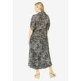 thumbnail image 2 of Woman Within Plus Size Petite Roll-Tab Sleeve Crinkle Shirtdress, 2 of 6